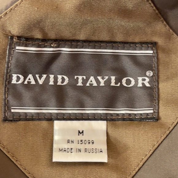 David Taylor Brown Zip Up Light Bomber Jacket M - Picture 9 of 11